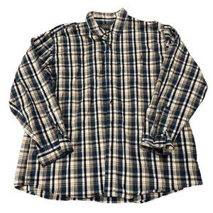 SCHMIDT WORKWEAR PLAID LONG SLEEVE BUTTON UP SHIRT SIZE XL‎ | E2